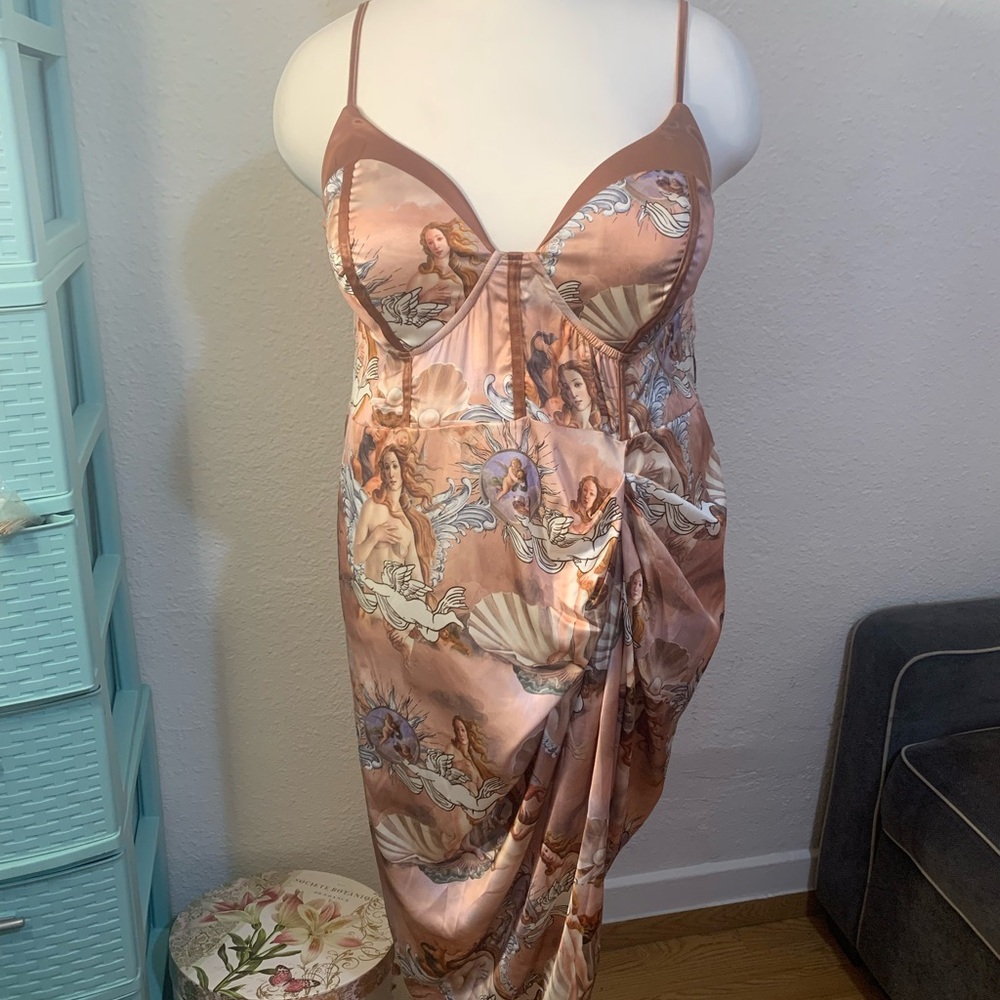 SHEIN Elegant Women's Satin Slip Dress
